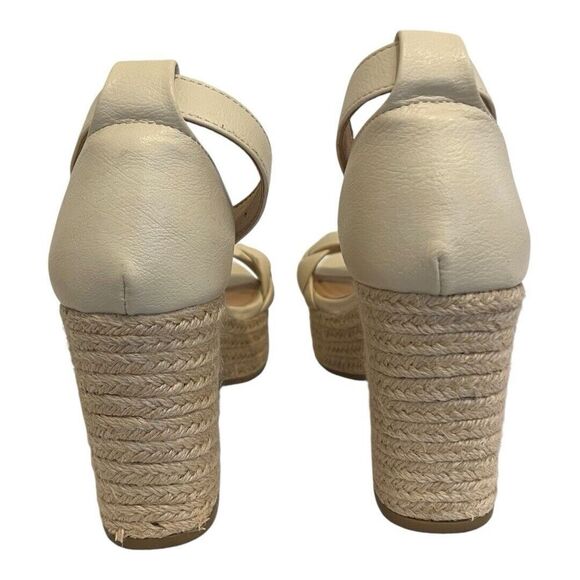 Oasis Society Size 9 Braided Strap Wedge Espadrille Open Toe Sandal - Picture 6 of 8